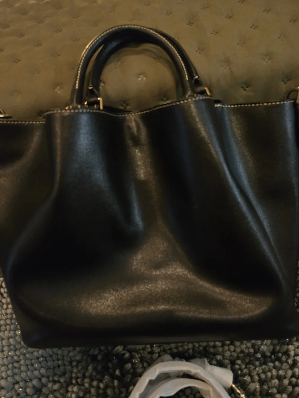 🌹Dooney & Bourke Large Brenna Women's Tote- Shoulder In Smooth Black Saffiano🐣